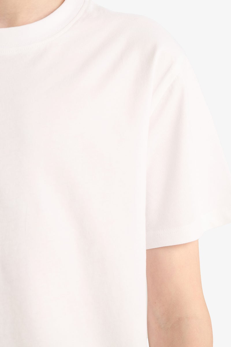 DeFacto White Boy Boy Crew Neck Basic Short Sleeve T-Shirt Casual - Image 5